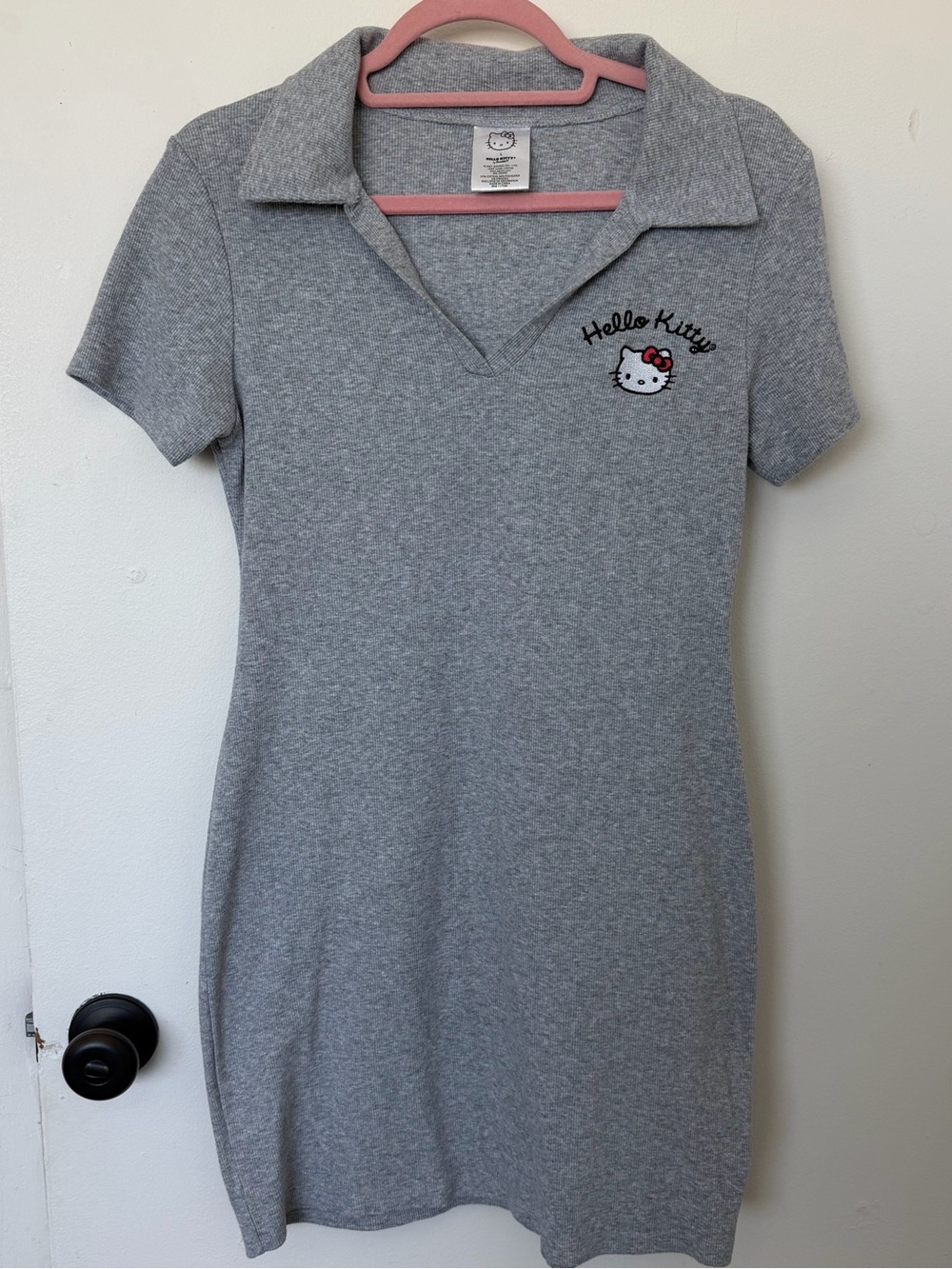 Hello Kitty Gray Polo Dress Size Large